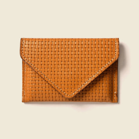 Mini Leather Envelope Tan Wallet 4.5 Inch RFID Protection | Handmade in USA CASUPO  Envelope Wallet