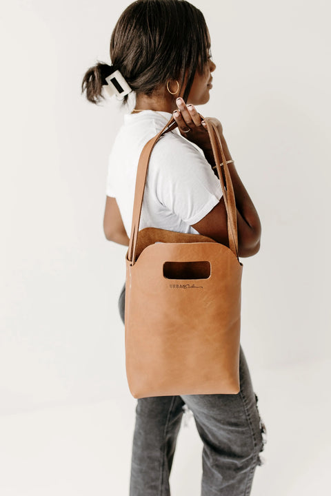 Mini Leather Market Tote – Petite Handbag – Handmade USA Urban Southern  Totes