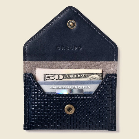 Mini Navy Envelope Wallet 4.5 Inch – RFID Protection | Handmade in USA CASUPO  Envelope Wallet