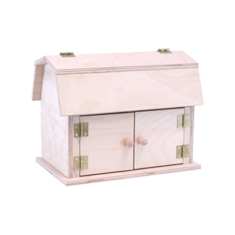 Mini Wooden Toy Barn With Opening Roof And Doors – Amish Crafted Farm Play Toy | Made in USA Amish Toy Box  Wooden Toy