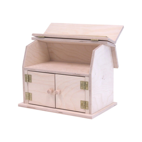 Mini Wooden Toy Barn With Opening Roof And Doors – Amish Crafted Farm Play Toy | Made in USA Amish Toy Box  Wooden Toy