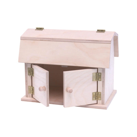 Mini Wooden Toy Barn With Opening Roof And Doors – Amish Crafted Farm Play Toy | Made in USA Amish Toy Box  Wooden Toy
