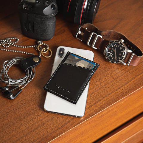 Minimalist Brown Leather Wallet 2.75x4 Inch – Full Grain | Handmade in USA CASUPO  Slim Card Holder