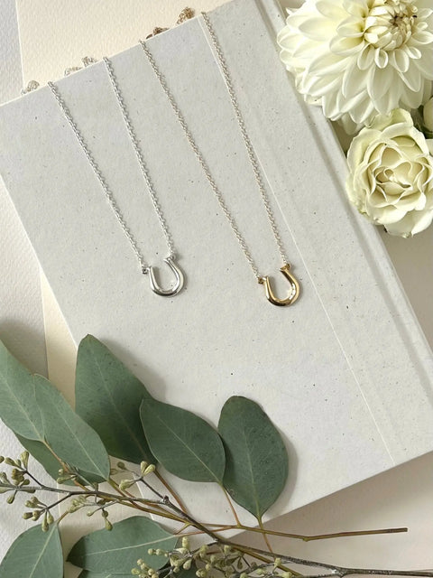 Minimalist Gold Horseshoe Pendant Necklace – Handcrafted Jewelry | Made in USA Sarah Cecelia  NECKLACES