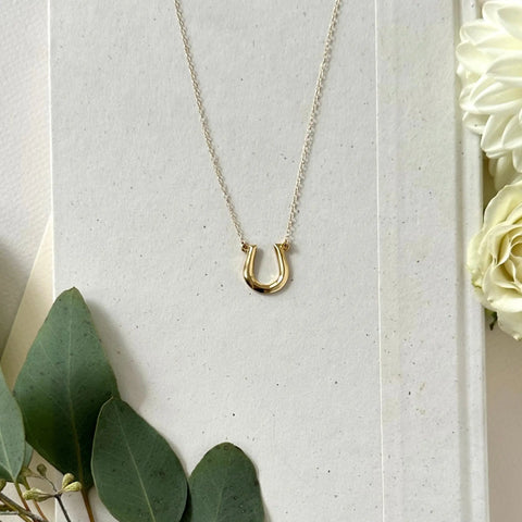 Minimalist Gold Horseshoe Pendant Necklace – Handcrafted Jewelry | Made in USA Sarah Cecelia  NECKLACES