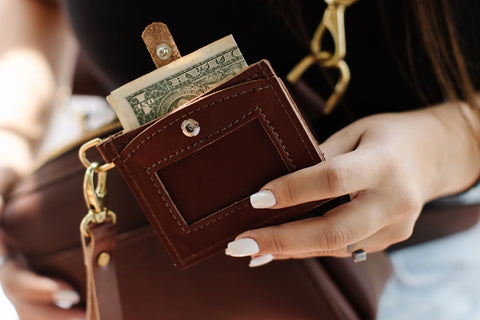 Minimalist Leather Wristlet Wallet – Compact Card Holder – Handcrafted in USA Urban Southern  Wallets