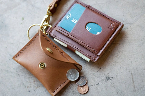 Minimalist Leather Wristlet Wallet – Compact Card Holder – Handcrafted in USA Urban Southern  Wallets