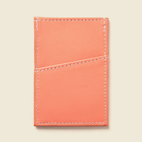 Minimalist RFID Card Case 2.75 Inch Pink Leather – Handmade in USA CASUPO  Slim Card Holder