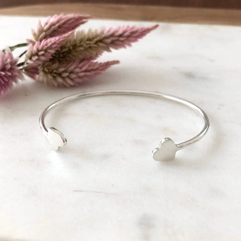 Minimalist Silver Valen Bracelet | Handcrafted in USA Sarah Cecelia  BRACELETS