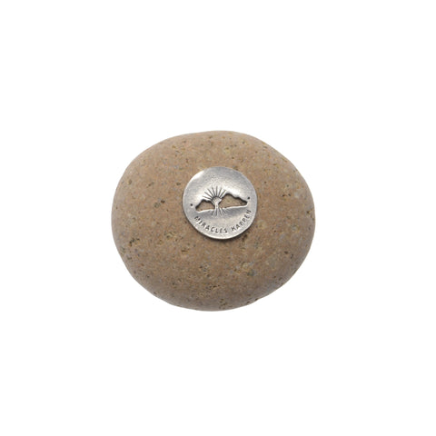 Miracles Happen Meditation Stone – Natural River Rock Inspiration Gift | Handmade in USA for Daily Hope and Faith Practices Whitney Howard Designs  Meditation Stones