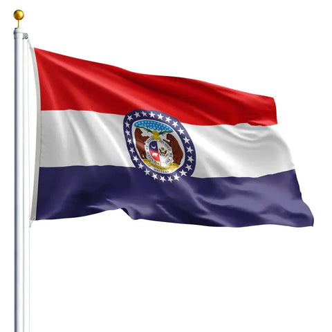 Missouri State Flag 3x5 Ft Outdoor Nylon with UV-Resistant Colors – Durable Patriotic Banner | Made in USA Freedom Flag and Pole 