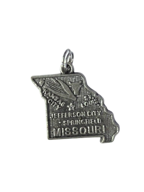 Missouri State Pewter Charm 1.75 Inch – Handmade Jewelry Accessory | Unique Missouri Gift | Made in USA Michelle Marie Boutique  Charms and Pendants