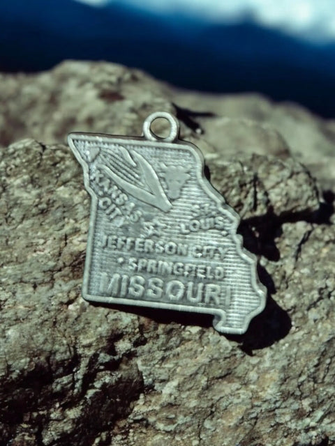Missouri State Pewter Charm 1.75 Inch – Handmade Jewelry Accessory | Unique Missouri Gift | Made in USA Michelle Marie Boutique  Charms and Pendants