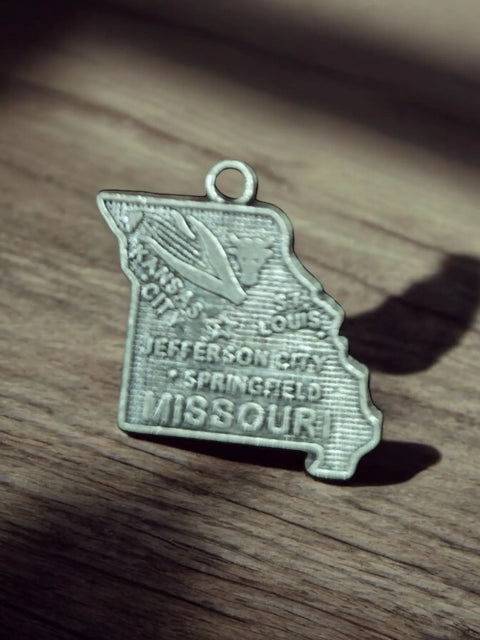 Missouri State Pewter Charm 1.75 Inch – Handmade Jewelry Accessory | Unique Missouri Gift | Made in USA Michelle Marie Boutique  Charms and Pendants
