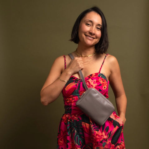 Misty Lilac Leather Fanny Pack 7.5 Inch – Eco Friendly | Handmade in USA CASUPO  Handbags