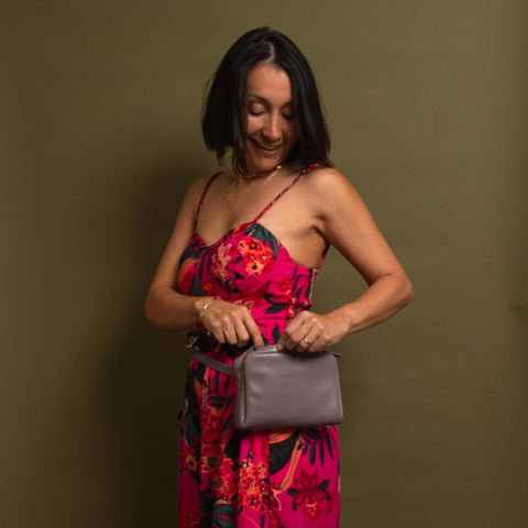 Misty Lilac Leather Fanny Pack 7.5 Inch – Eco Friendly | Handmade in USA CASUPO  Handbags