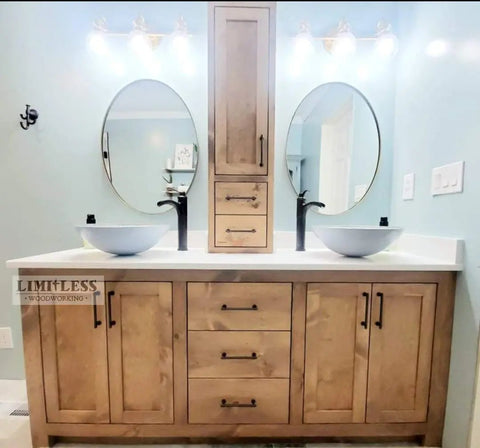 Model #1061 - Double Sink Vanity Limitless Woodworking  item