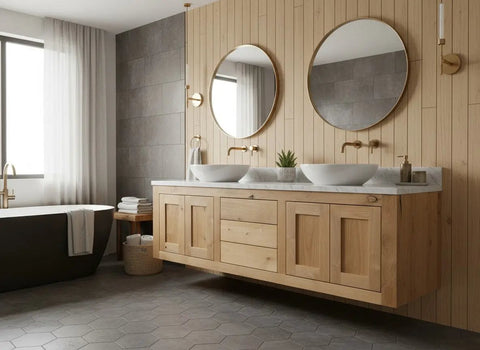 Model #1066 - Floating Double Sink Vanity Limitless Woodworking  item