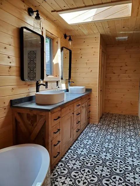 Model #1074 - Double Sink Vanity Limitless Woodworking  item