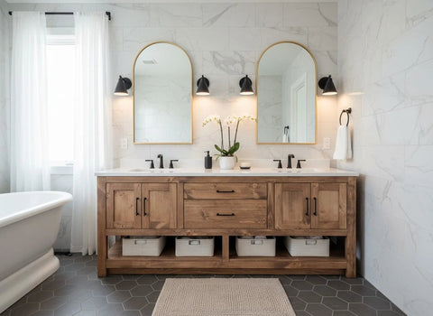 Model #1082 - Double Sink Bathroom Vanity Limitless Woodworking  item