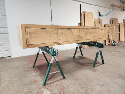 Model #1097 - Floating Double Sink Vanity Limitless Woodworking  item 2515.93 Default Title