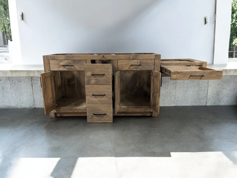 Model #1120 - Double Sink Bathroom Vanity W/ Makeup Area Limitless Woodworking  item