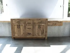 Model #1120 - Double Sink Bathroom Vanity W/ Makeup Area Limitless Woodworking  item