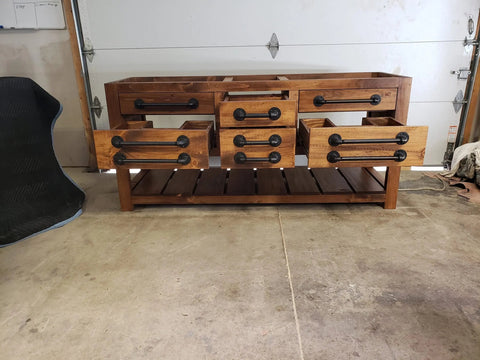 Model #1132 – Double Sink Bathroom Vanity Limitless Woodworking  item