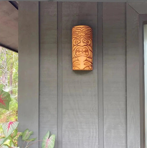 The Modern USA-Made Wall Lighting – Tiki Sconce by A19 Artisan Lighting is handcrafted in California and features energy-efficient LED smart bulbs for stylish, eco-friendly illumination on any exterior wall.