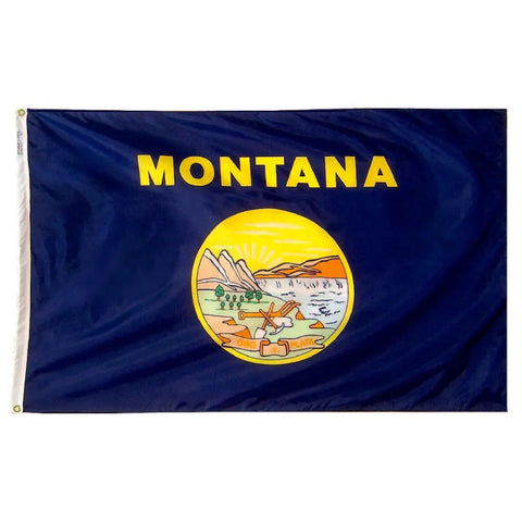 Montana State Flag – Durable UV-Resistant Outdoor Nylon | Made in USA Quality Craftsmanship Freedom Flag and Pole 