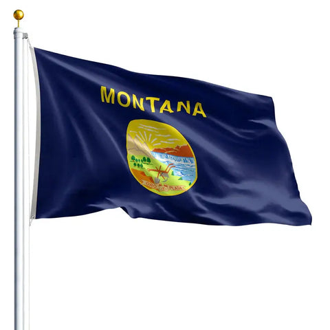 Montana State Flag – Durable UV-Resistant Outdoor Nylon | Made in USA Quality Craftsmanship Freedom Flag and Pole 