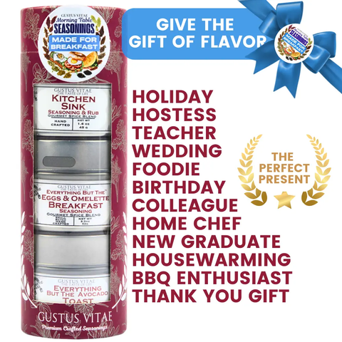 Morning Table Seasonings Gift Set of 3 – Handcrafted Breakfast Spice Blends | Made in USA Artisan Pack Gustus Vitae  Collections & Gift Sets