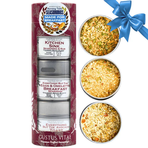 Morning Table Seasonings Gift Set of 3 – Handcrafted Breakfast Spice Blends | Made in USA Artisan Pack Gustus Vitae  Collections & Gift Sets