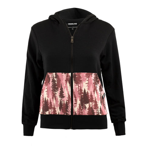 Mountain Pine Pocket Pattern Lightweight Hoodie – American Made | Fireside Pine Made in USA Fireside Pine  zip up