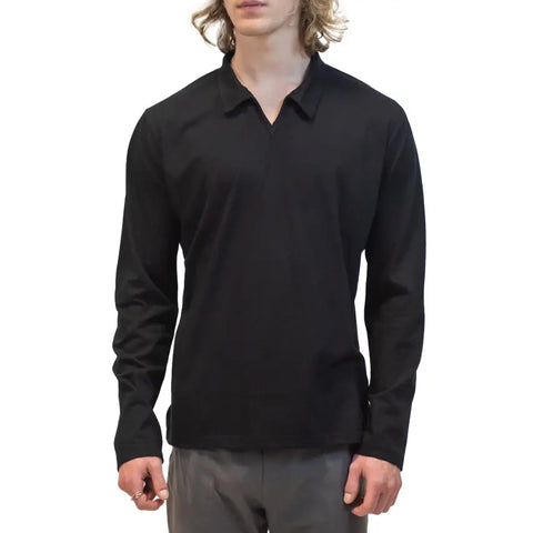 Mt Mitchell Organic Cotton Collared Shirt – Lightweight Jersey Long Sleeve | Made in USA Spiritex | Sustainable Apparel  Men's Tees & Tanks