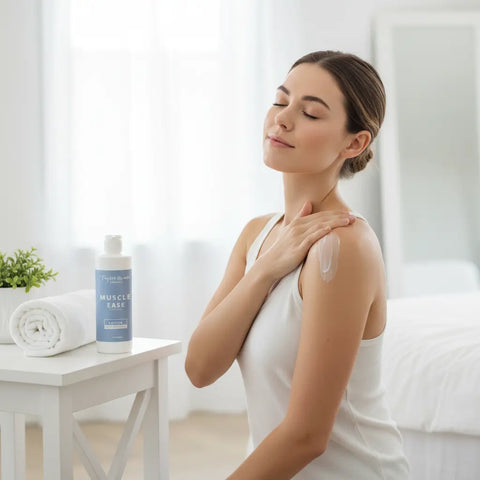 Muscle Ease Magnesium Bath Soak And Lotion Gift Set – 8oz & 10oz – Therapeutic Relief Duo | Made In USA Taylor Made Organics  gift set