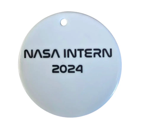 NASA Ceramic Space Exploration Ornament 3 Inch Circle – Official NASA Logo Keepsake | Made in USA Michelle Marie Boutique  Holiday Ornaments