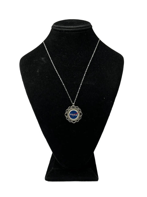NASA Filigree Pendant Necklace 18 Inch Silver Chain – Space Lover Jewelry Gift | Made in USA Michelle Marie Boutique  Necklace