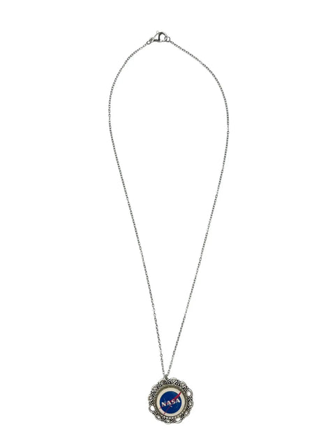 NASA Filigree Pendant Necklace 18 Inch Silver Chain – Space Lover Jewelry Gift | Made in USA Michelle Marie Boutique  Necklace