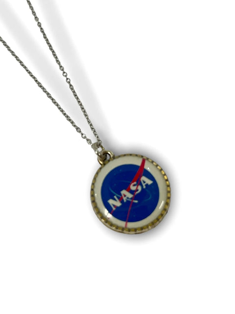 NASA Logo Silver Pendant Necklace – Adjustable 16 Inch Chain with Extender | Handmade Jewelry Gift | Made in USA Michelle Marie Boutique  Necklaces