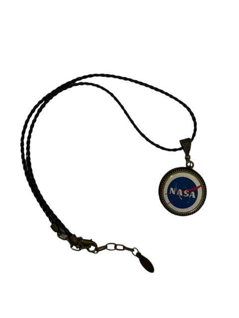 NASA Pendant Necklace – Adjustable 18 to 21 Inch Black Cord with Antique Gold Frame | Made in USA Space Jewelry Gift Michelle Marie Boutique  Necklaces