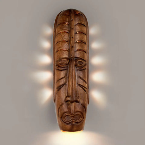 Modern USA-Made Wall Lighting – Tribal Mask Sconce | Handcrafted in California by A19 Artisan Lighting A19 Artisan Lighting  item