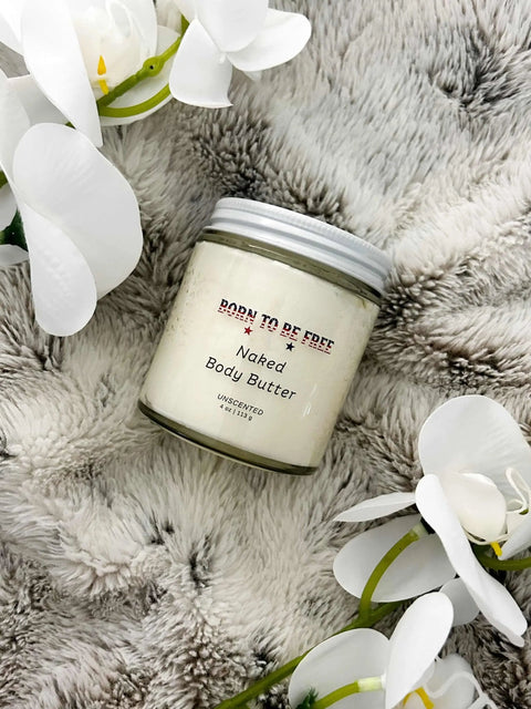 Naked Body Butter Born to be Free  Body Butter 25.99 4 oz Glass Jar