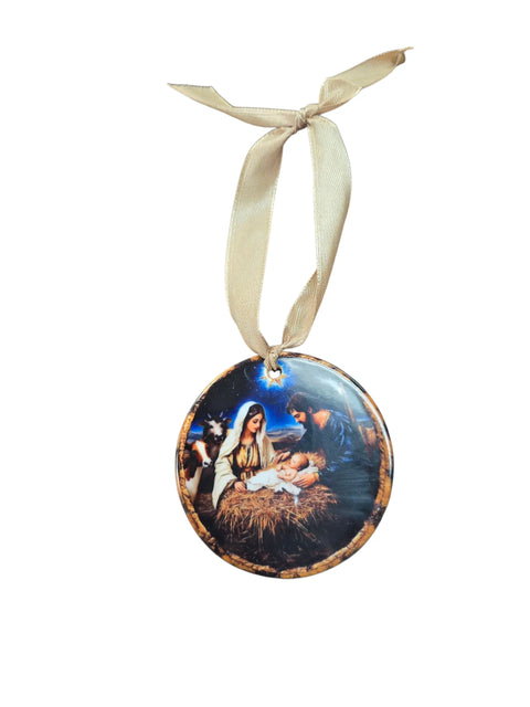 Nativity Ornament – Personalized Religious Christmas Decoration | Made in USA Ceramic Keepsake Michelle Marie Boutique  Holiday Ornaments