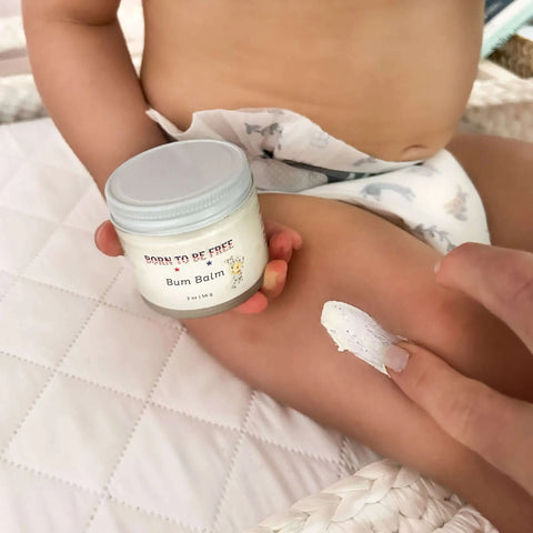 Natural Baby Diaper Rash Ointment with Grass-Fed Tallow and Zinc Oxide – 2 oz Balm | Made in USA Born to be Free  Diaper Rash Creams