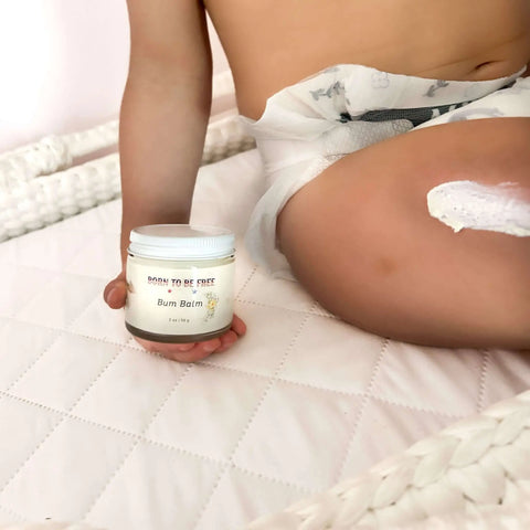 Natural Baby Diaper Rash Ointment with Grass-Fed Tallow and Zinc Oxide – 2 oz Balm | Made in USA Born to be Free  Diaper Rash Creams