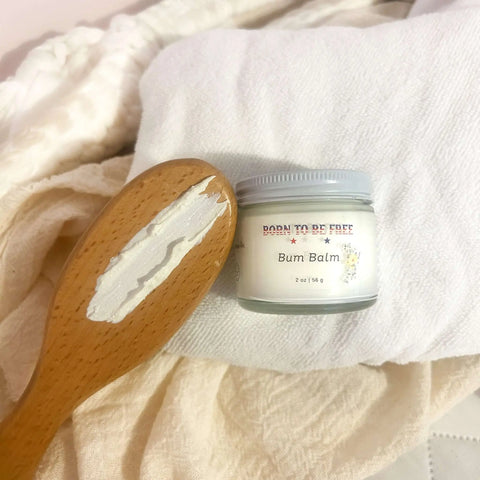 Natural Baby Diaper Rash Ointment with Grass-Fed Tallow and Zinc Oxide – 2 oz Balm | Made in USA Born to be Free  Diaper Rash Creams