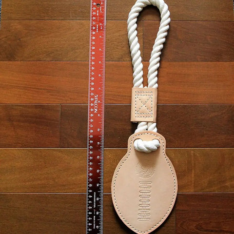 Natural Cotton Rope and Vegetable-Tanned Leather Dog Tug Toy – 18 Inch Durable Interactive Play | Made in USA Auburn Leathercrafters  item