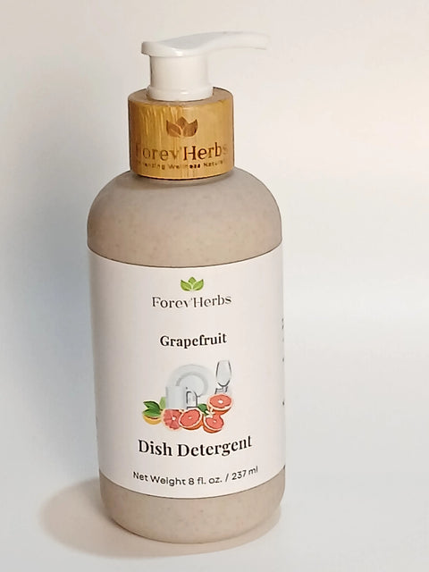 Natural Grapefruit Dish Detergent 8oz – Plant-Based Dish Soap for Sensitive Skin | Made in USA Forev'Herbs  Home Solutions