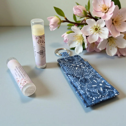 Natural Lip Balm Set With Keychain Holder – 0.15 OZ Tubes – Shea Butter Blend | Handmade In USA Frances Farm & Craft  Lip balm